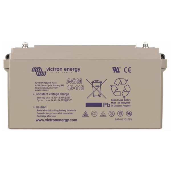Victron Energy 12V 110Ah AGM Deep Cycle Battery M8 Terminals